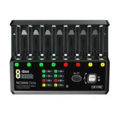 SkyRC NC3000 Octa Lader – 8x AA/AAA | 3A DC | Bluetooth & USB-C PD – Professionele 8-slot lader en analyzer voor AA/AAA batterijen