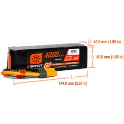 Spektrum 22.2V 4000mAh 6S 50C Smart LiPo G2 IC5