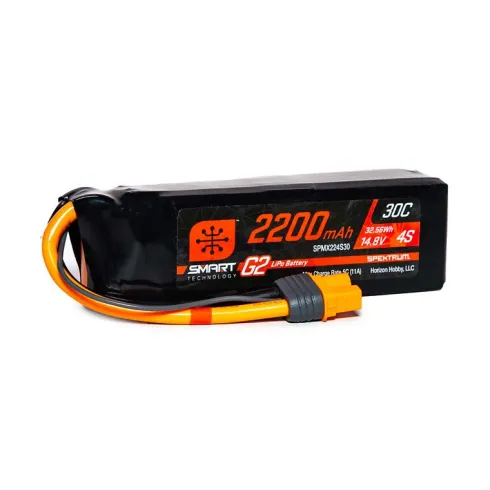 Spektrum 14.8V 2200mAh 4S 30C Smart LiPo G2 IC3