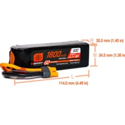 Spektrum 22.2V 1800mAh 6S 50C Smart LiPo G2 IC3