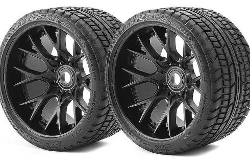 Sweep RC Road Crusher Belted wielen 17mm zwart – 1/2 offset
