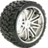 Sweep RC Terrain Crusher Belted wielen 17mm chrome – 1/4 offset