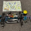 Tamiya Offroad 1/10 Plasma Edge II TT-02B RC Auto met tuning parts (Met Motor En Regelaar) (donor chassis helemaal nieuw / niet compleet)!