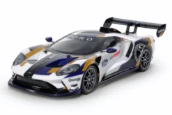 Tamiya onroad 1/10 Ford GT Mk.II 2020 TT-02 RC auto (met Carson 1/10 Dragster Turbo 2500KV brushless motor en regelaar)