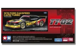 Tamiya onroad 1/10 Ford Zakspeed Capri Turbo 1978 (TT-02 Chassis) RC auto (met motor en regelaar)