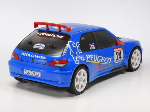 Tamiya onroad 1/10 Peugeot 306 Maxi (BT-01) RC auto (met motor en regelaar)