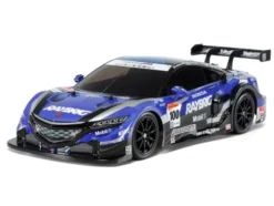 Tamiya onroad 1/10 Raybrig NSX Concept-GT TT-02 RC auto (met Carson 1/10 Dragster Turbo 2500KV brushless motor en regelaar)