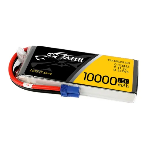 Tattu 10000mAh 11.1V 15C 3S1P Lipo batterij met EC-5 stekker