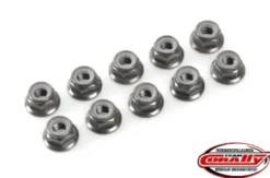 Team Corally – Aluminium Nylstop Nut M4 – Flanged – Gun Metal – 10 pcs