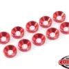 Team Corally – Aluminium Washer – for M2 Socket Head Screws – OD=6mm – Red – 10 pcs