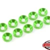 Team Corally – Aluminium Washer – for M3 Flat Head Screws – OD=8mm – Green – 10 pcs