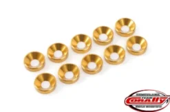 Team Corally – Aluminium Washer – for M2.5 Socket Head Screws – OD=7mm – Gold – 10 pcs
