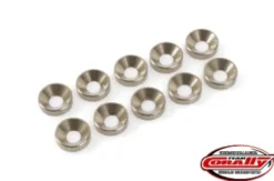 Team Corally – Aluminium Washer – for M3 Button Head Screws – OD=15mm – Gun Metal – 10 pcs