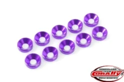 Team Corally – Aluminium Washer – for M2.5 Socket Head Screws – OD=7mm – Purple – 10 pcs