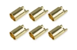Team Corally – Bullit Connector 6.5mm – Female – Gold Plated – Ultra Low Resistance – 6 pcs
