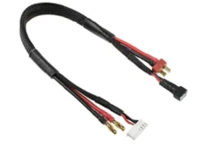 Team Corally – Charge/Balance Lead T-Plug 2S – Charger 6S XH Connector – 2S XH Connector – 14 AWG ULTRA V+ Silicon Wire – 30cm – 1 pc – C-50281