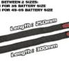 Team Corally Pro Battery Straps 300x20mm Zwart – 2 stuks