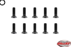 Team Corally – Steel Screws M3 x 8mm – Hex Flat Head – 10 pcs