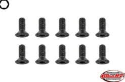 Team Corally – Steel Screws M4 x 6mm – Hex Flat Head – 10 pcs