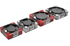 Team Corally – Ultra High Speed Cooling Fan TF-40 w/BEC connector – 40mm – Color Black – Red