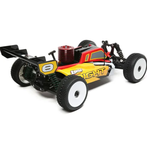 Team Losi 1/8 8IGHT 4WD Nitro Buggy RTR Rood/Geel