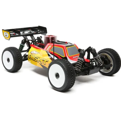 Team Losi 1/8 8IGHT 4WD Nitro Buggy RTR Rood/Geel