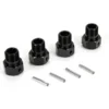 Team Losi Wheel Hex Black and Pin (4): MTXL – LOS252050