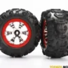 Tires and wheels assembled – red beadlock style wheels – TRX7272