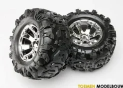 Tires & wheels assembled and glued – Geode Chrome – TRX5673