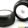 Tires & wheels assembled and glued – White Dished – TRX5375R