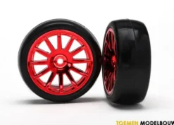 Tires & wheels assembled glued red – TRX7573X