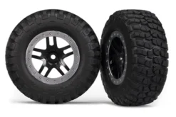 Tires & wheels SCT satin chrome with black beadlock wheels – TRX5883