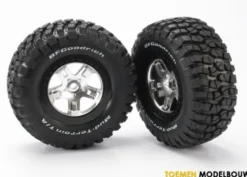 Tires & wheels SCT satin chrome with black beadlock wheels – TRX5878