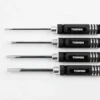 Toemen Modelsport Black/Silver Platte Schroevendraaiers – 4 stuks