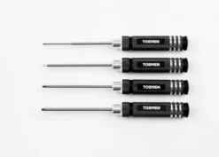 Toemen Modelsport Black/Silver Inbus schroevendraaiers – 4 stuks – TMBL-11111