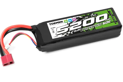Toemen Modelsport Power Racing 60C 5200Mah 2S 7,4V lipo batterij met Deans stekker