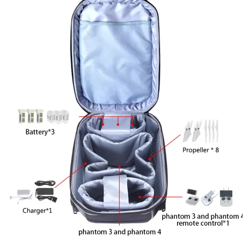 Transport rugzak voor de DJI Phantom 4 (PRO+) – DJI Phantom 3 (Deluxe)