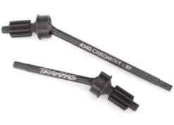 Traxxas Axle shaft, front, heavy duty (left & right)/ portal drive input gear (machined) (2) (assembled) – TRX8062