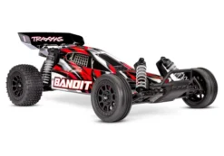 Traxxas BANDIT 1/10 2WD Brushed HD Red X Ready-to-Run met batterij en USB-C lader