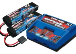 Traxxas Battery/charger completer pack (includes TRX2972 Dual iD charger (1), TRX2869X 7600mAh 7.4V 2-cell 25C LiPo battery (2)) – TRX2991G