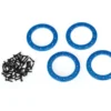 Traxxas Beadlock rings, blue (1.9″) (aluminum) (4)/ 2×10 CS (48) – TRX8169X