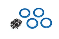 Traxxas Beadlock rings, blue (1.9″) (aluminum) (4)/ 2×10 CS (48) – TRX8169X