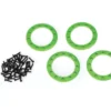 Traxxas Beadlock rings, green (1.9″) (aluminum) (4)/ 2×10 CS (48) – TRX8169G