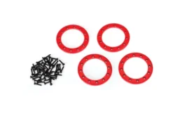 Traxxas Beadlock rings, red (1.9″) (aluminum) (4)/ 2×10 CS (48) – TRX8169R
