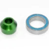Traxxas Bearing adapter, 6061-T6 aluminum (green-anodized) (1)/ 10x15x4mm ball bearing (black rubber sealed) (1) (for slipper shaft) – TRX6893G