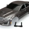 Traxxas Body, Cadillac CTS-V, silver (painted, decals applied) – TRX8391X