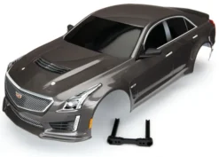 Traxxas Body, Cadillac CTS-V, silver (painted, decals applied) – TRX8391X
