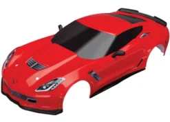 Traxxas Body, Chevrolet Corvette Z06, red (painted, decals applied) – TRX8386R