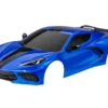 Traxxas Body, Chevrolet Corvette Stingray, complete (blue) (painted, decals applied) (includes side mirrors, spoiler, grilles, vents, & clipless mounting) – TRX9311X