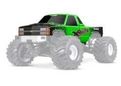 Traxxas Body Chevrolet GMT400 CK Truck, complete, Green (painted, decals applied) (assembled with body support for clipless mounting) (fits X-Maxx® MT chassis) – TRX7697-GRN